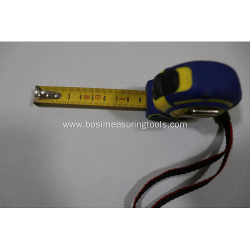 Retractable Steel Tape Measure With Rubber Covered